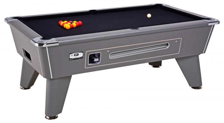 DPT Omega Pro Onyx Grey Coin Operated Slate Bed Pool Table