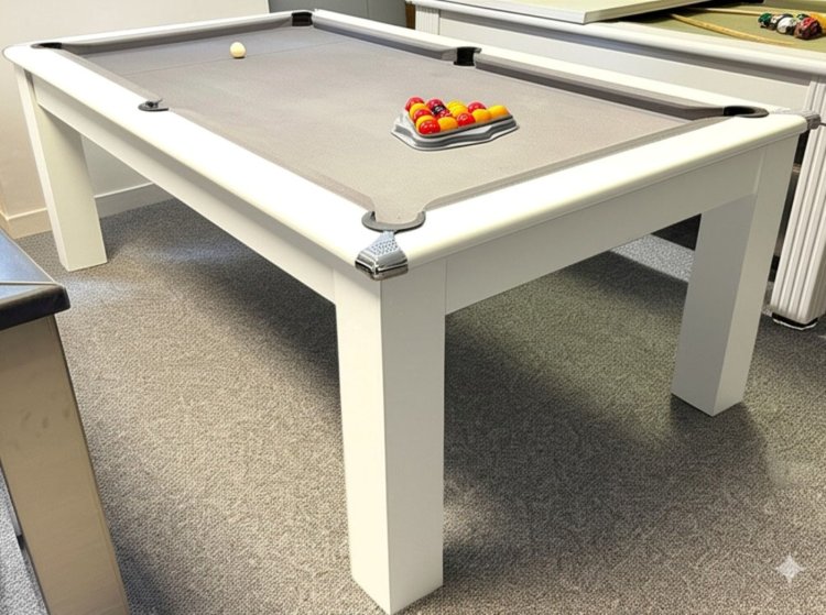 4-6 Week Delivery Modern Classic White Pool Dining Table - 6ft or 7ft