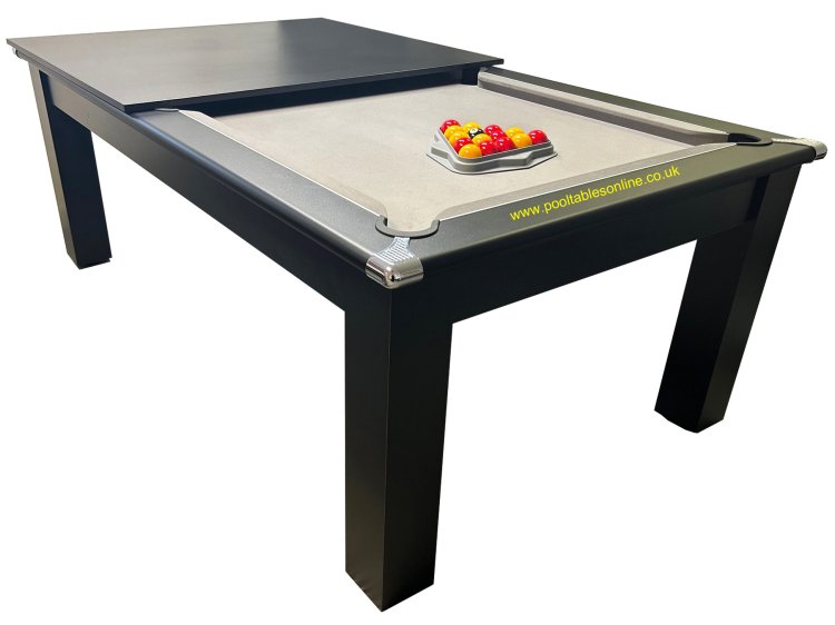 4-6 Week Delivery - Modern Classic Black Pool Dining Table - 6ft or 7ft