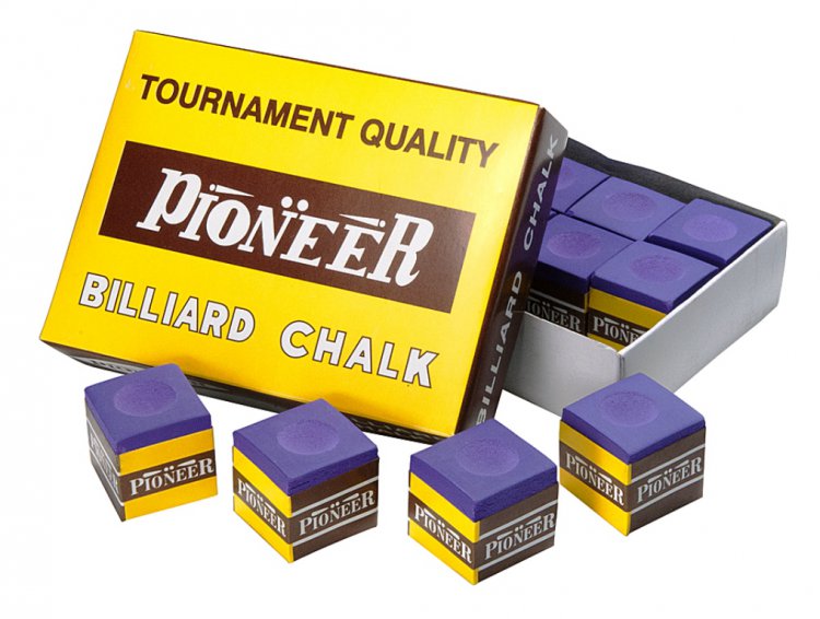 Pioneer Pool Cue Chalk 12 Cubes - Blue, Green, Red