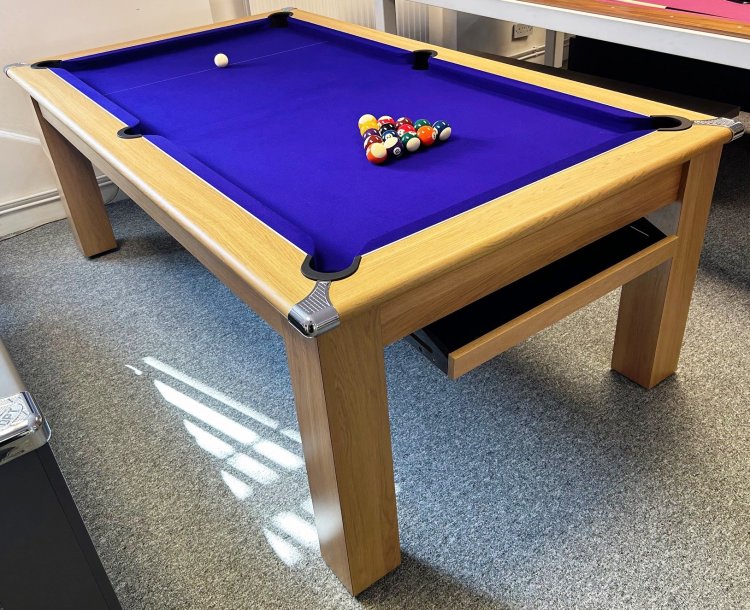 4-6 Week Delivery - Modern Classic Oak Pool Dining Table - 6ft or 7ft