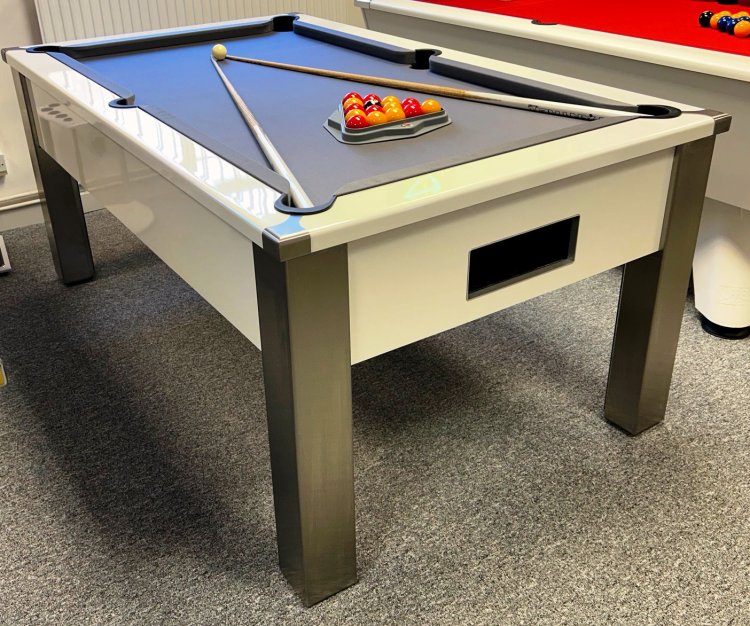 2-4 Week Delivery - 6ft Spirit White High Gloss Pool Table
