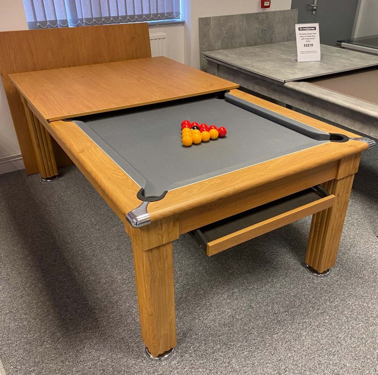 Traditional Pool Dining Table | Oak Pool Diner | Pool Tables Online