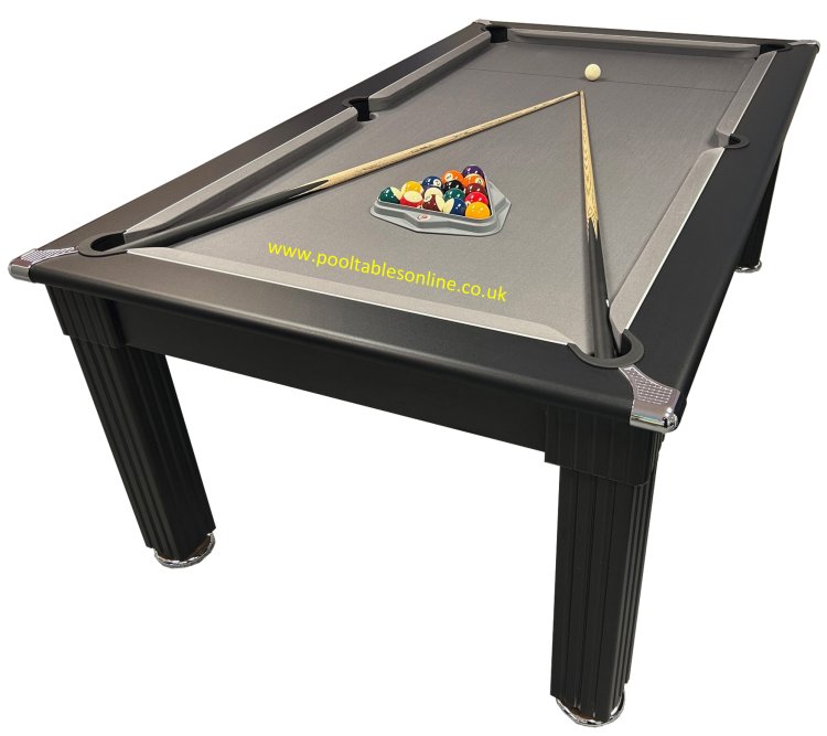 Traditional Pool Dining Table in Black - 6ft and 7ft Sizes