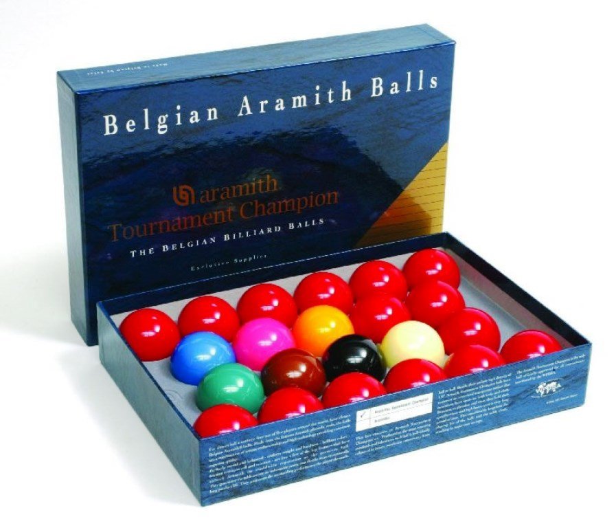 White Aramith Tournament Champion 2 1/16in billiard balls Red Spot white 