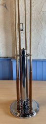 Chrome Finish Free Standing Cue Rack for 6 Cues